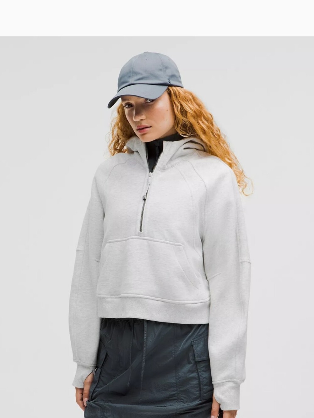 Lululemon Athletica Scuba Oversized Heathered Gray Half-Zip Hoodie